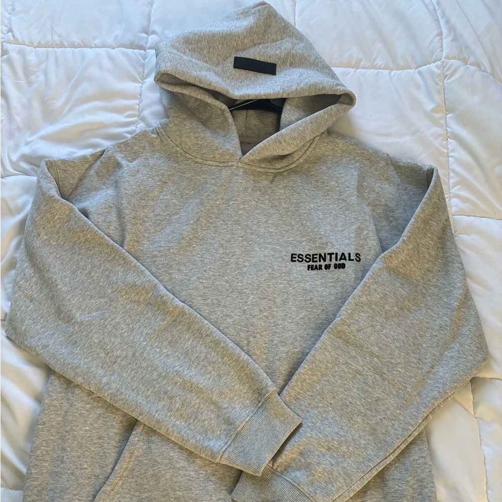 Fear of God ESSENTIALS Light Grey Pullover Hoodie